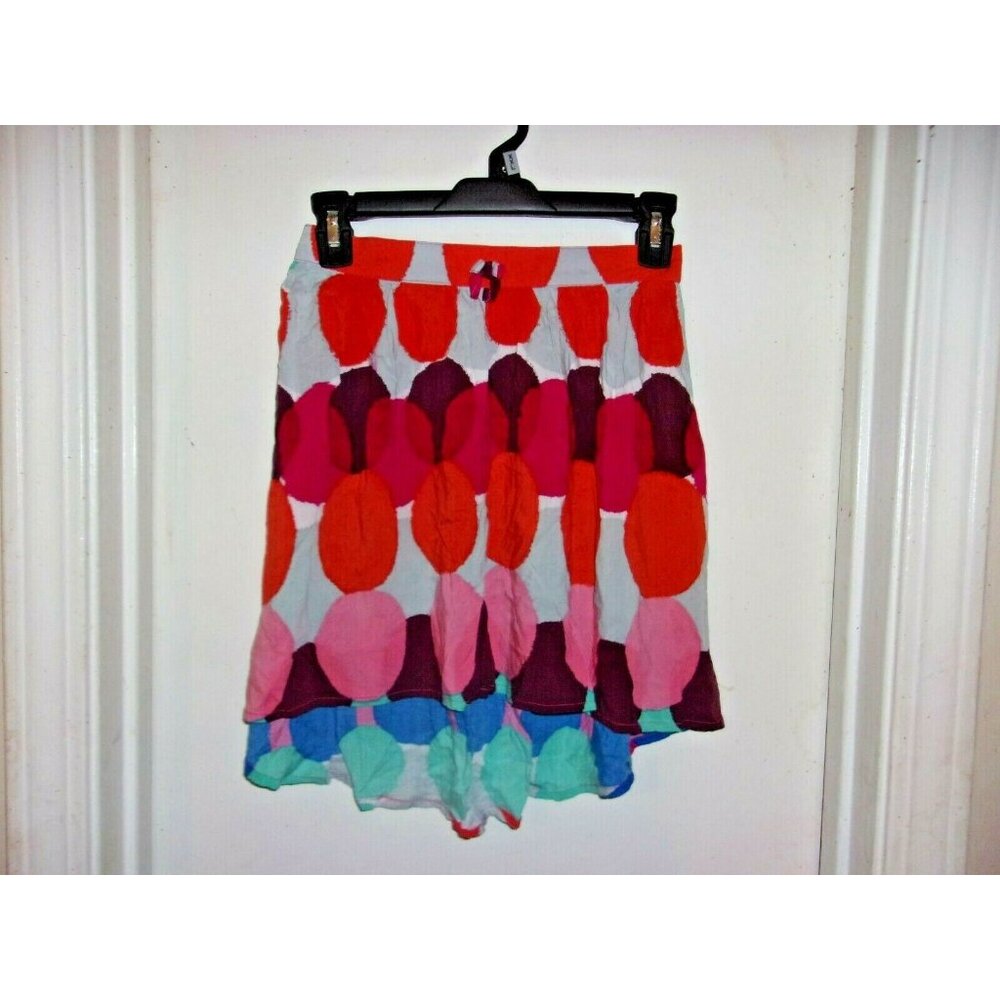 Crazy 8 Girls Skirt XL 14 Geometric‎ Multicolor Elastic Waist High Low Rayon